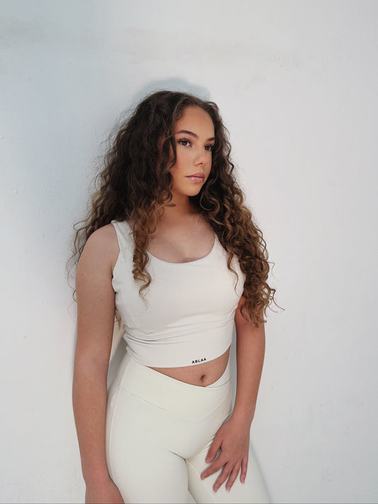 Brassière sport blanche