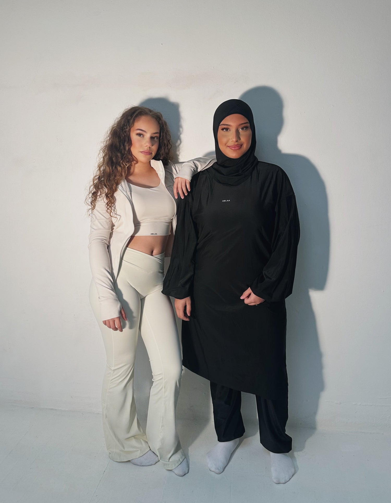 Pantalon sport Flare Blanc Femme Taille Haute