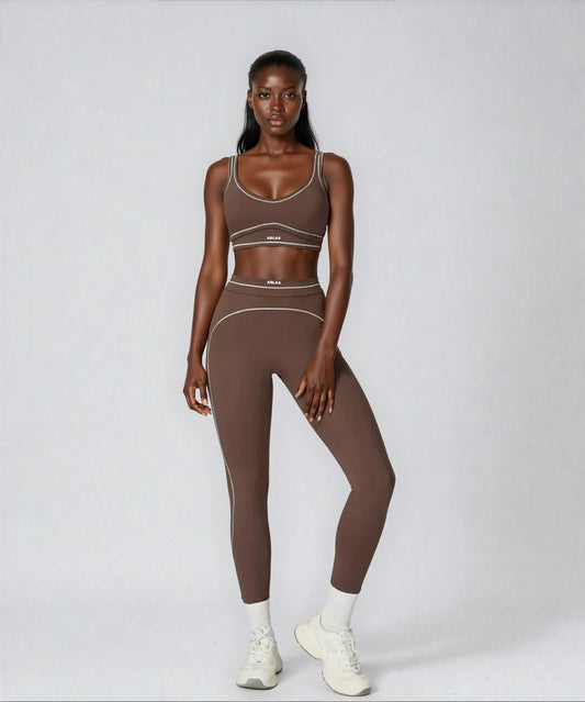 Ensemble YOGA Marron Femme