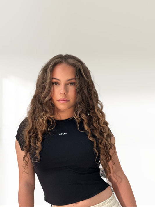 T-shirt Noir de Yoga Femme – Léger et respirant