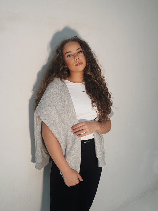 Sweat à capuche oversize gris Ablaa en polaire 400 g, coupe ample et confortable, style modeste et élégant