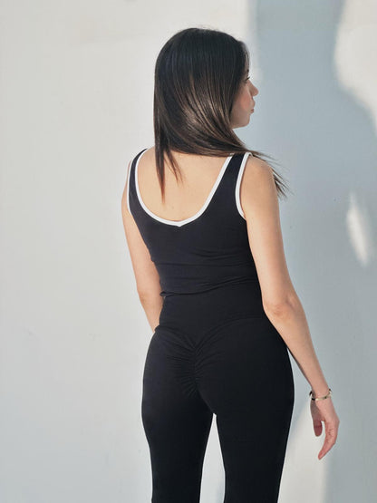Pantalon Flare Noir Femme Taille Haute – Confort sculptant